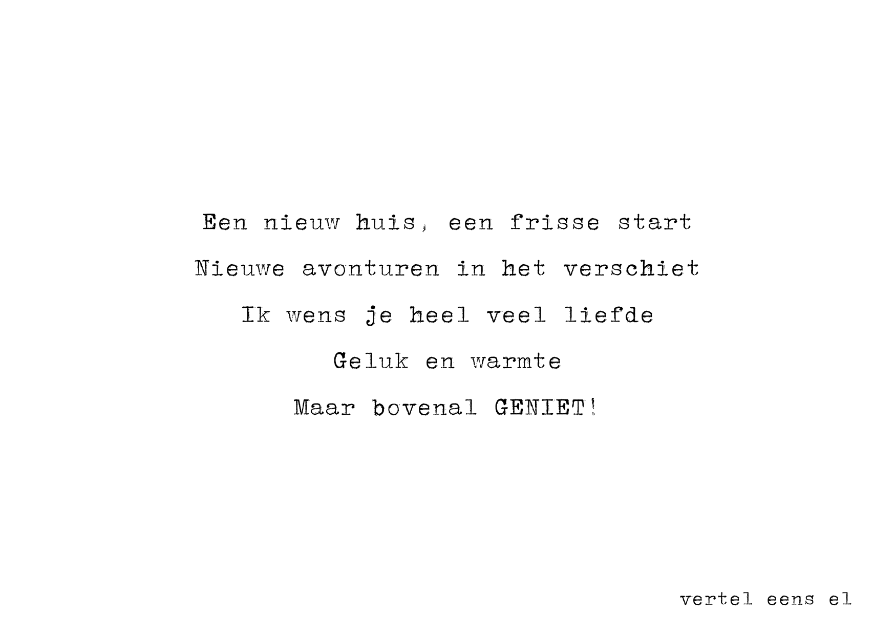 Een nieuw huis