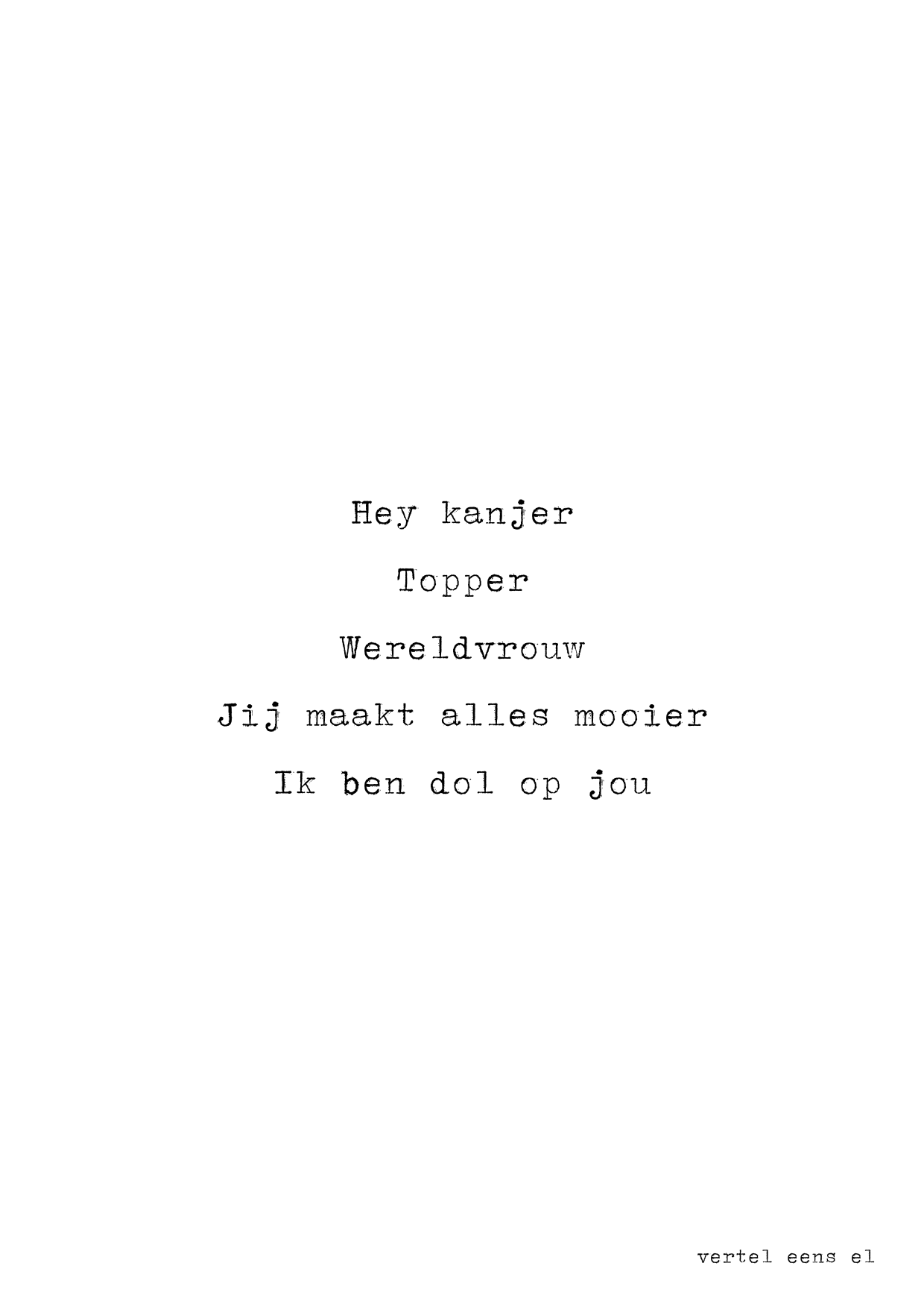 Hey kanjer, wereldvrouw