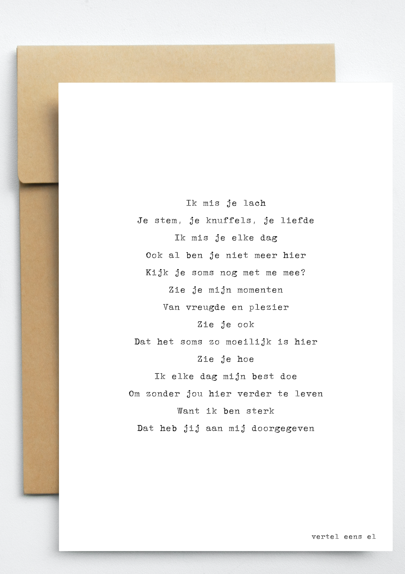 Ik mis je lach
