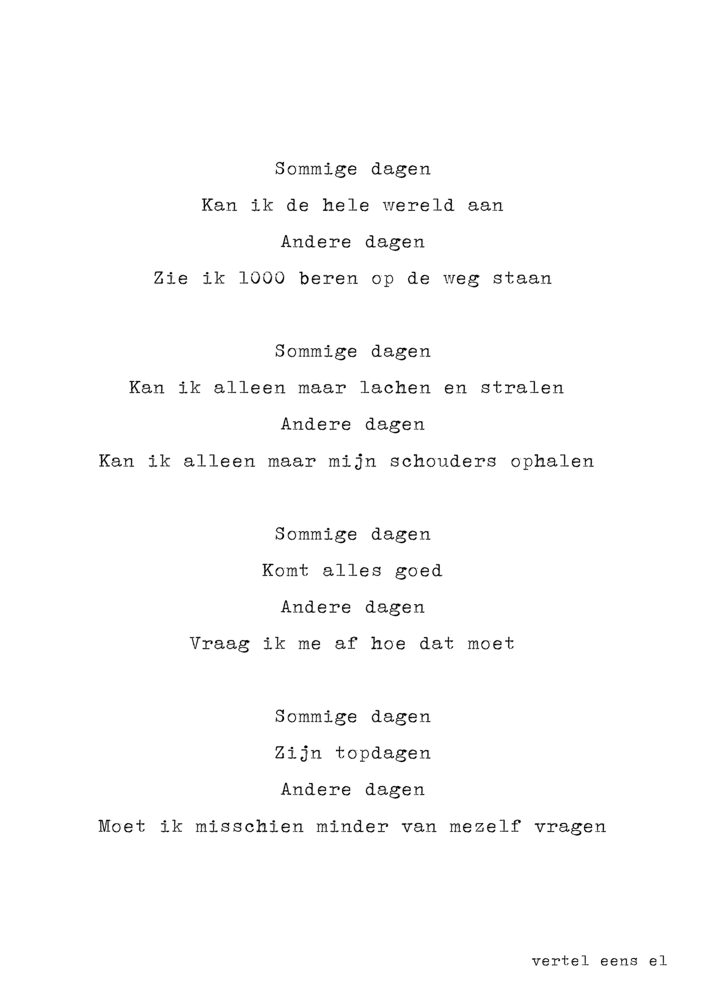 Sommige dagen