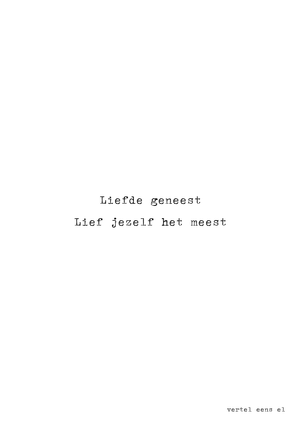 Liefde geneest