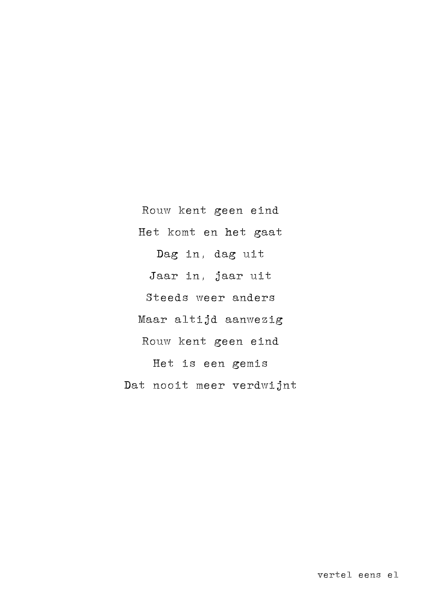 Rouw kent geen eind