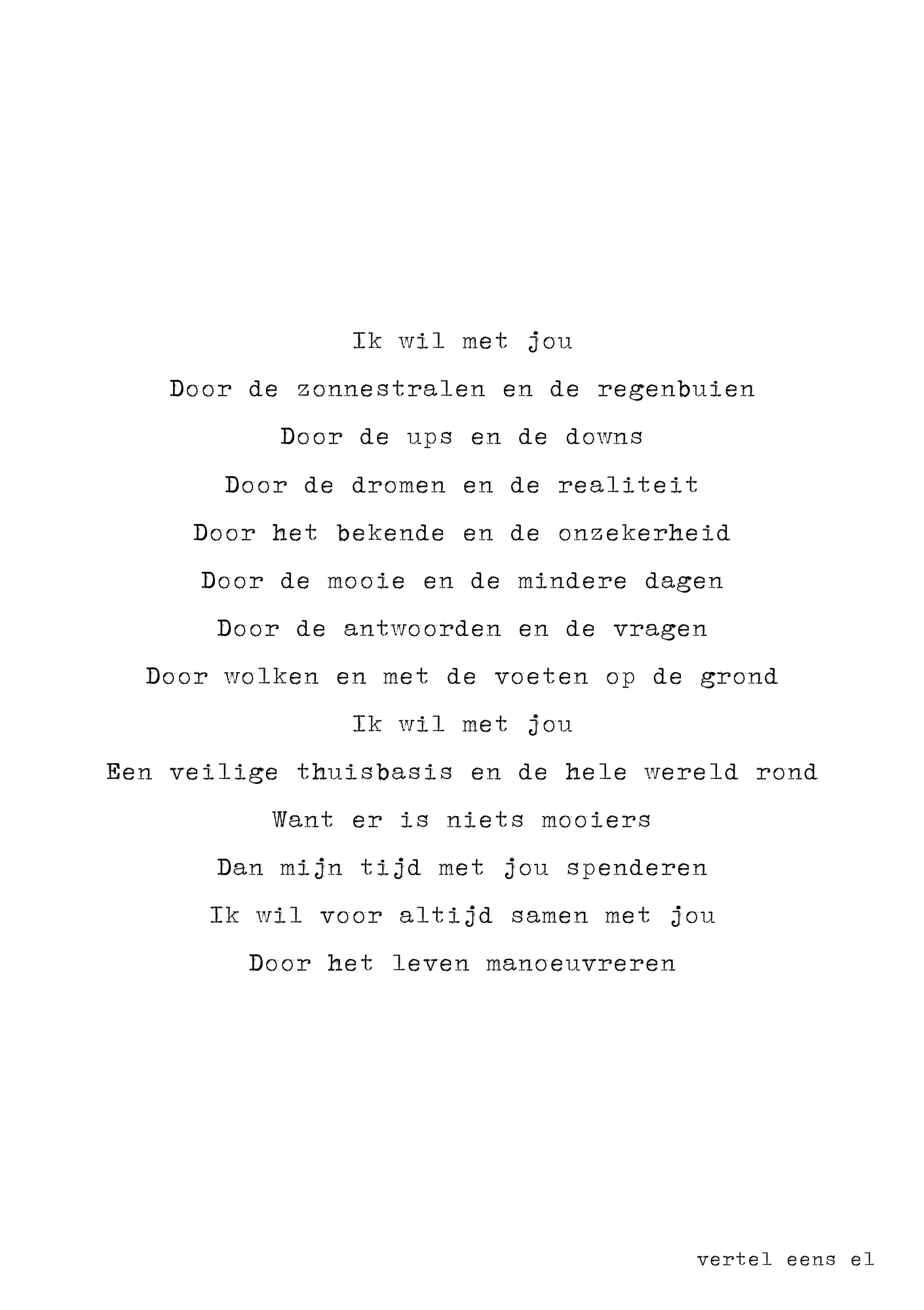 Ik wil met jou