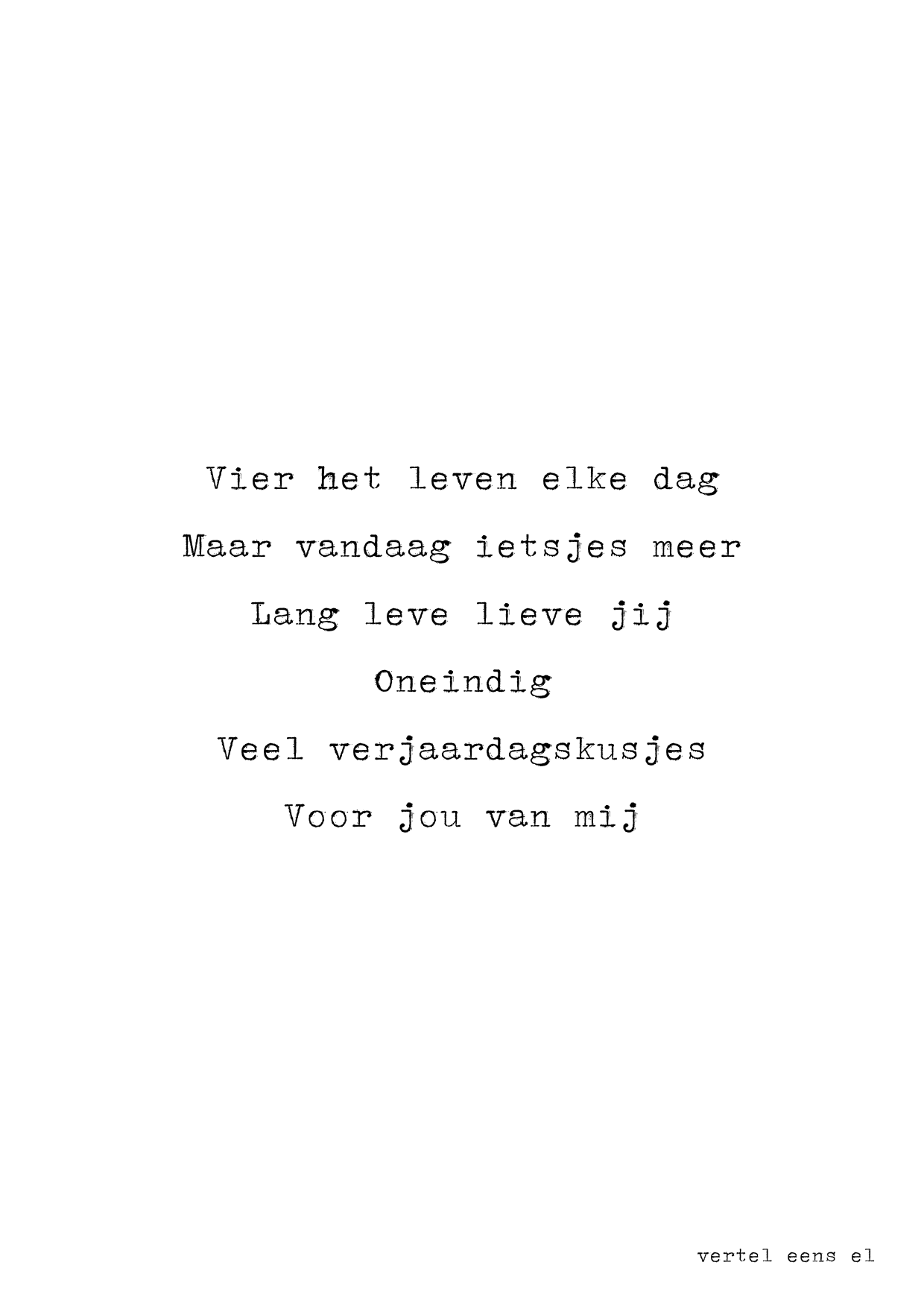 Vier het leven