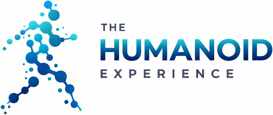 Blue dotted humanoid figure above