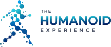 Blue dotted humanoid figure above 