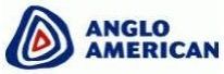 Logotipo de Anglo American, con una forma azul que contiene triángulos blancos, rojos y azules anidados y las palabras 