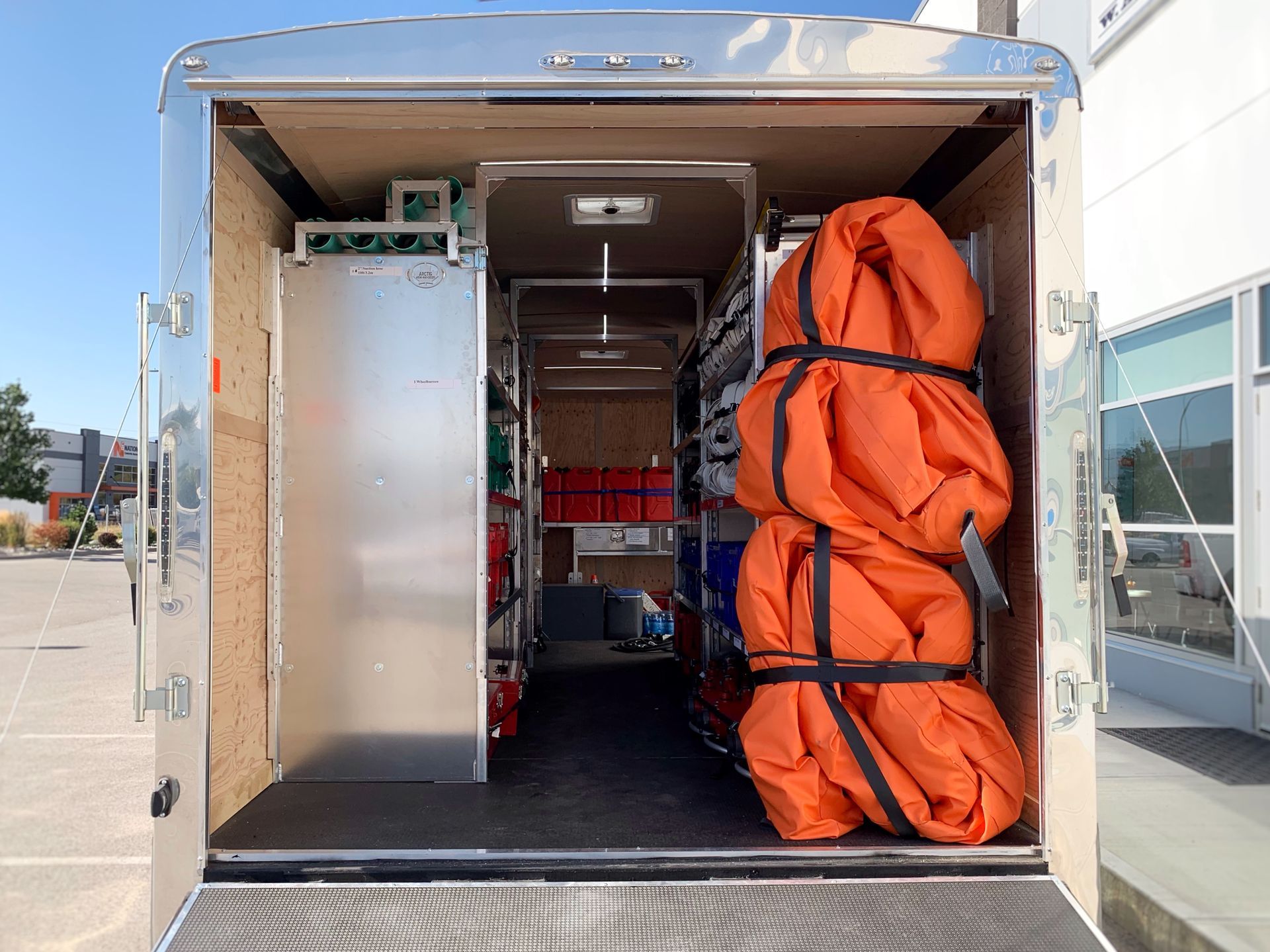 The inside of a WASP type 2 SPU trailer.