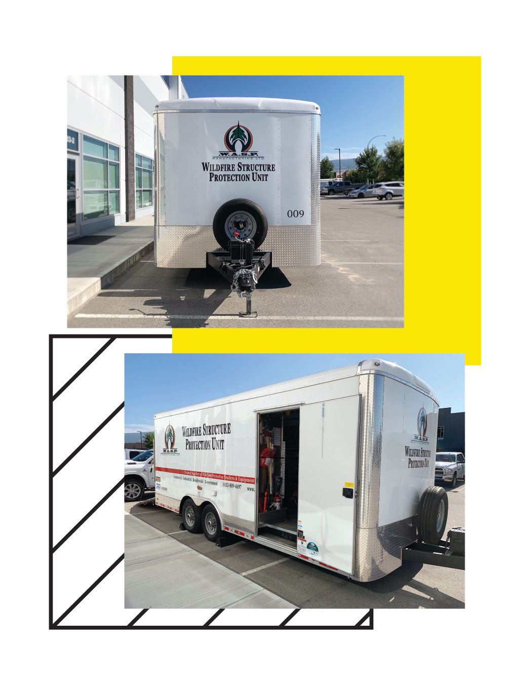 Outside pictures of WASP Type 2 SPU trailer