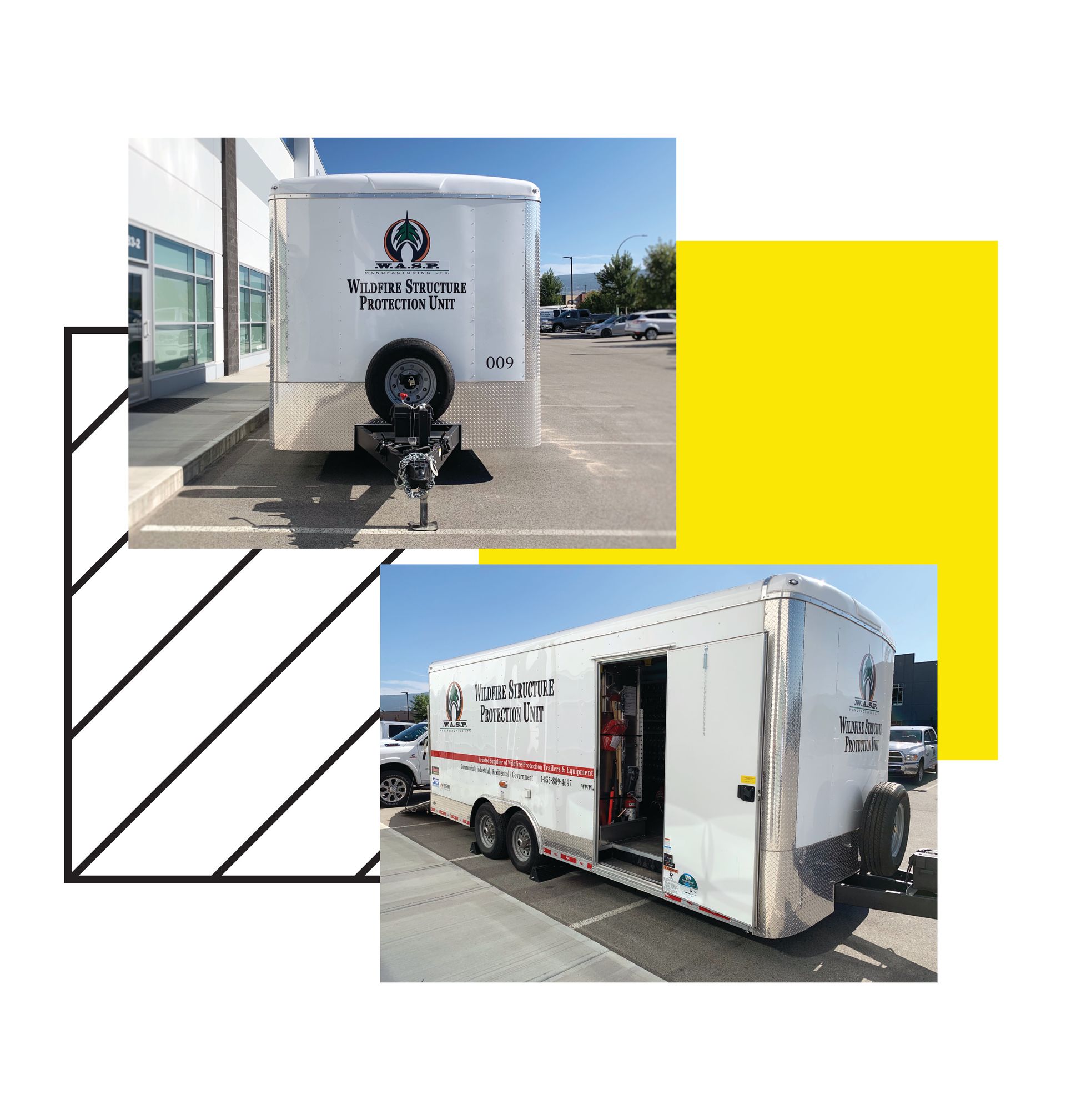 Outside pictures on a WASP SPU trailer