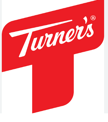 Red logo of