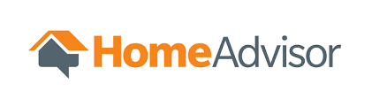 HomeAdvisor logo with gray and orange house icon and orange-gray text