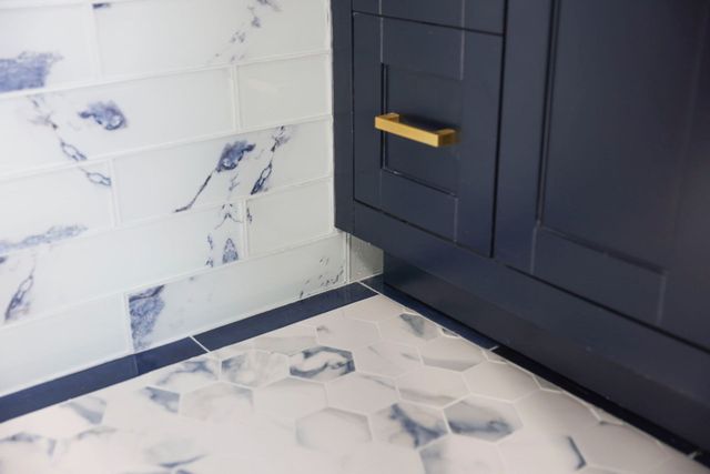 Hexagon marble floor tile - Silver Spring, MD - Handyman on Demand