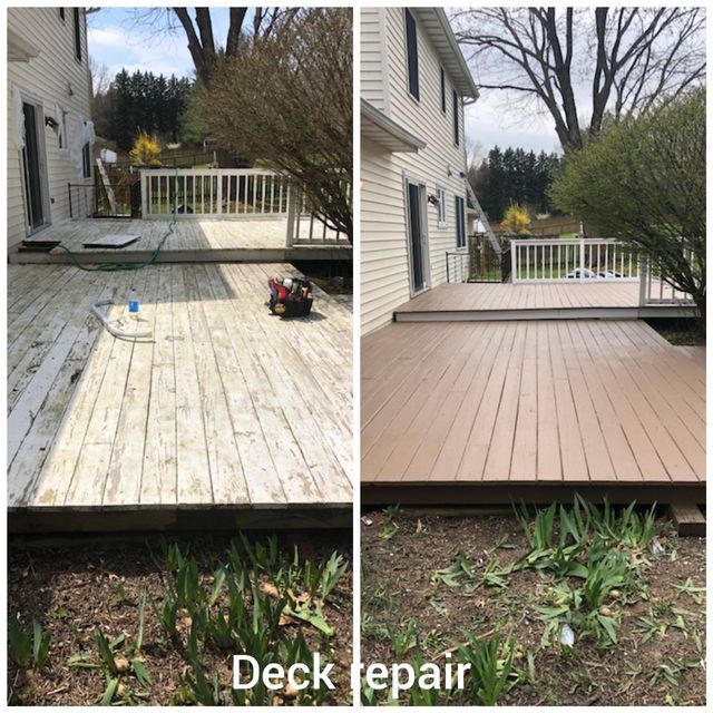 Worn deck boards replaced and resurfaced, a Handyman on Demand project