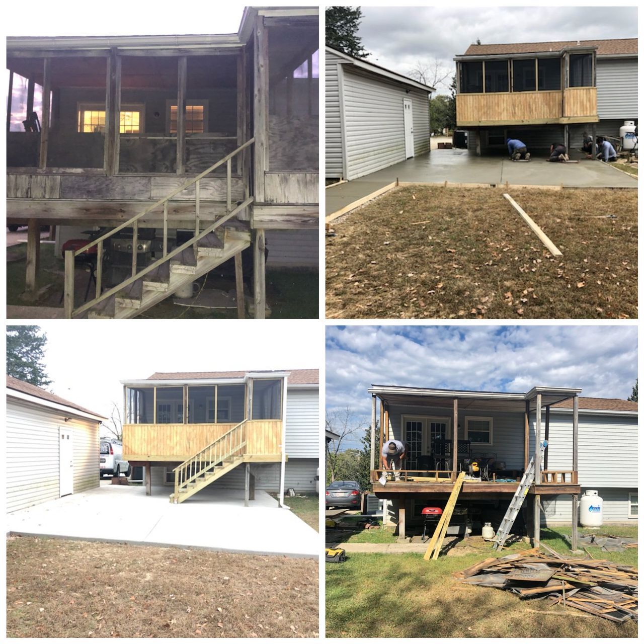 Screened porch framed and built over a new deck by Handyman on Demand