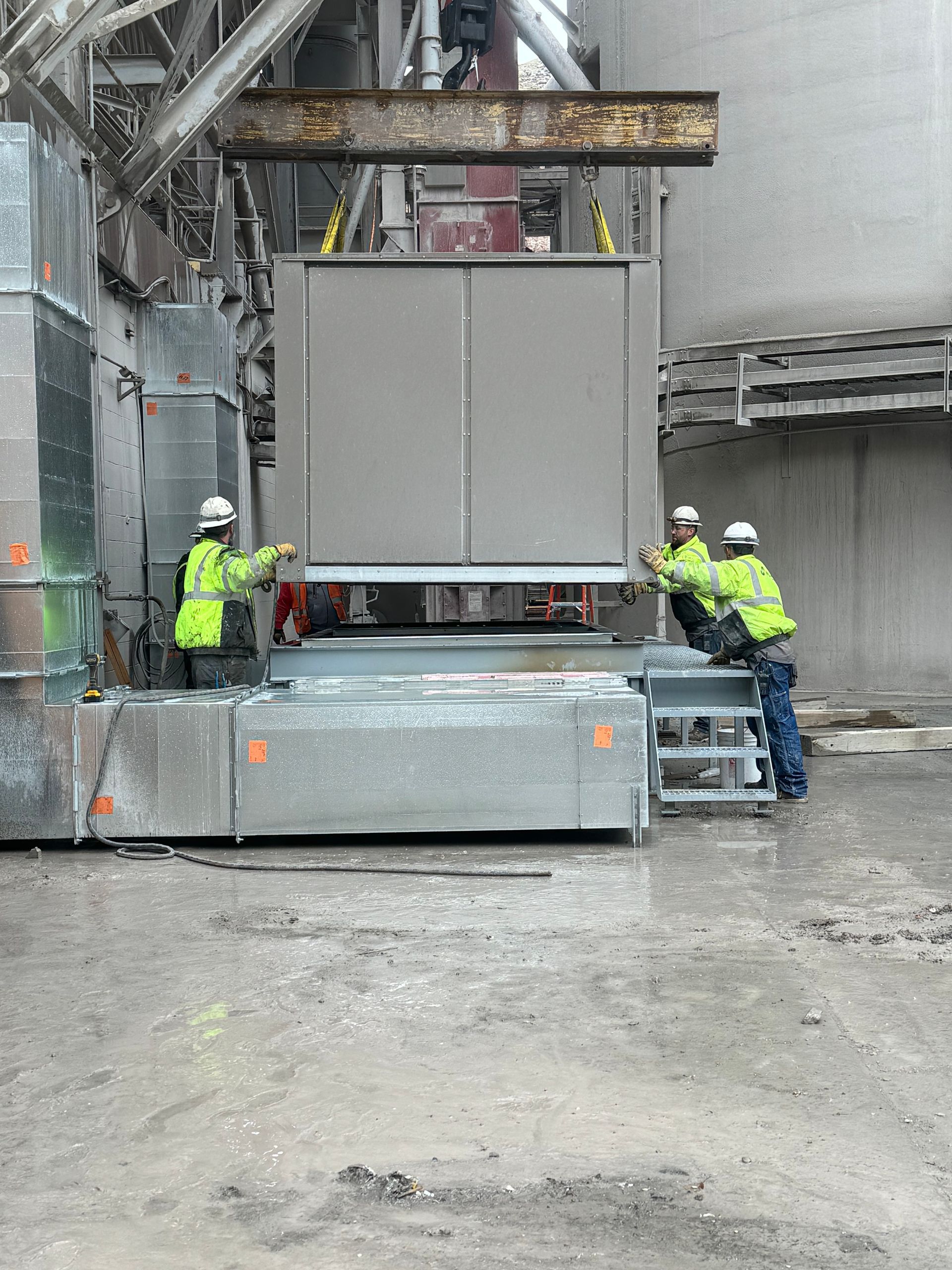 A commercial HVAC cooling tower installation in Wasatch Front, UT by Platinum Mechanical