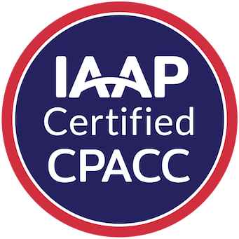 IAAP Certified CPACC badge