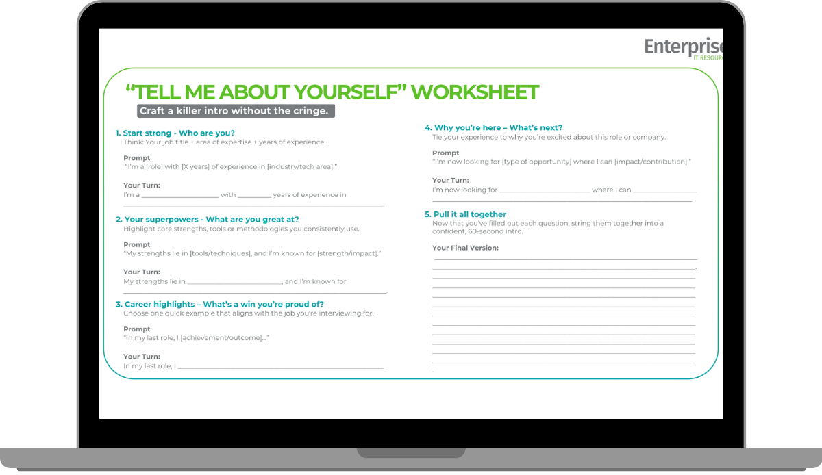 A laptop computer is open to a page that says `` ace the interview : your ultimate prep guide ''.
