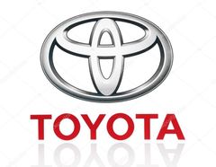 El logotipo de Toyota se muestra sobre un fondo blanco.