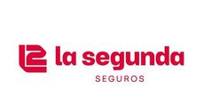 Un logo rojo para el segundo seguro sobre un fondo blanco.