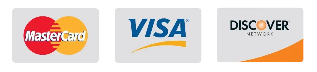 A mastercard visa and discover logo on a white background