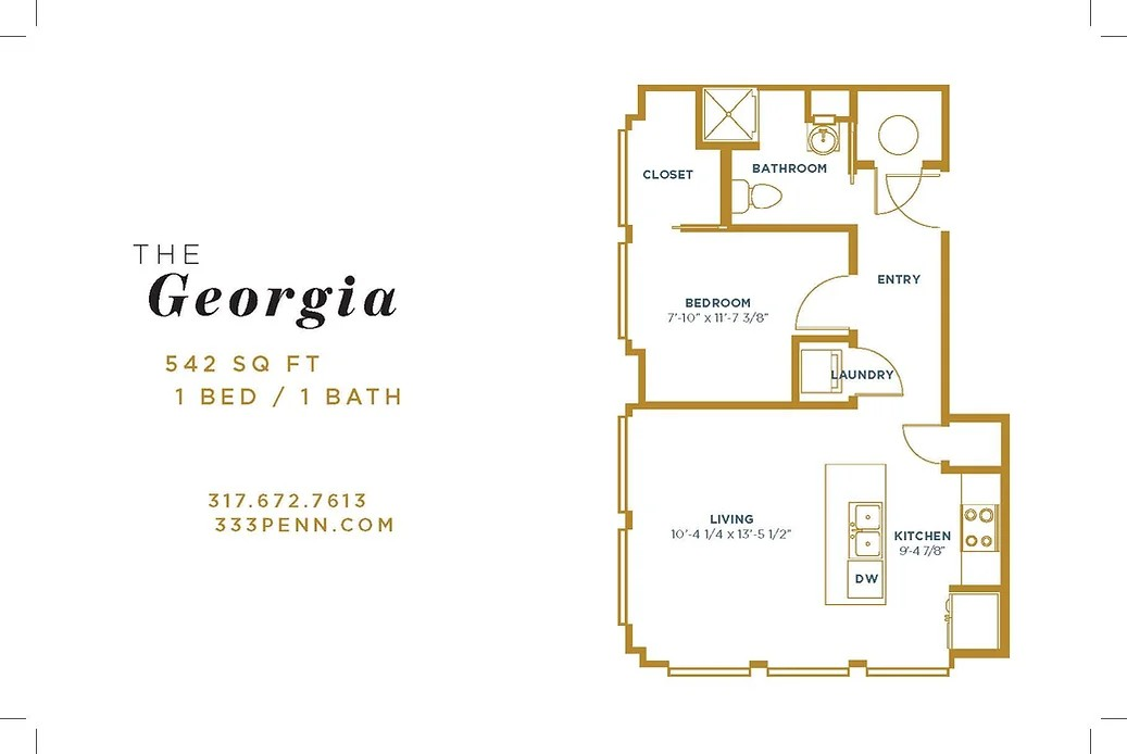 A floor plan of a house called the georgia