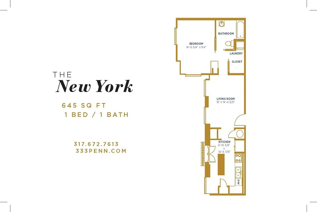 A floor plan of a new york apartment