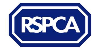 A blue sign with the word rspca on it