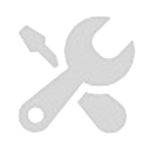 Gray crossed wrench and screwdriver icon on a light background