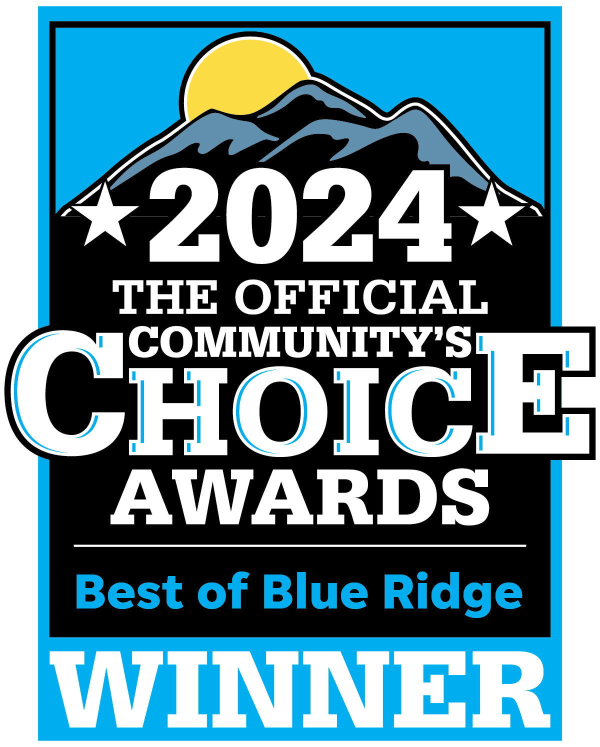 The official community 's choice awards best of blue ridge winner The official community 's choice awards best of blue ridge winner