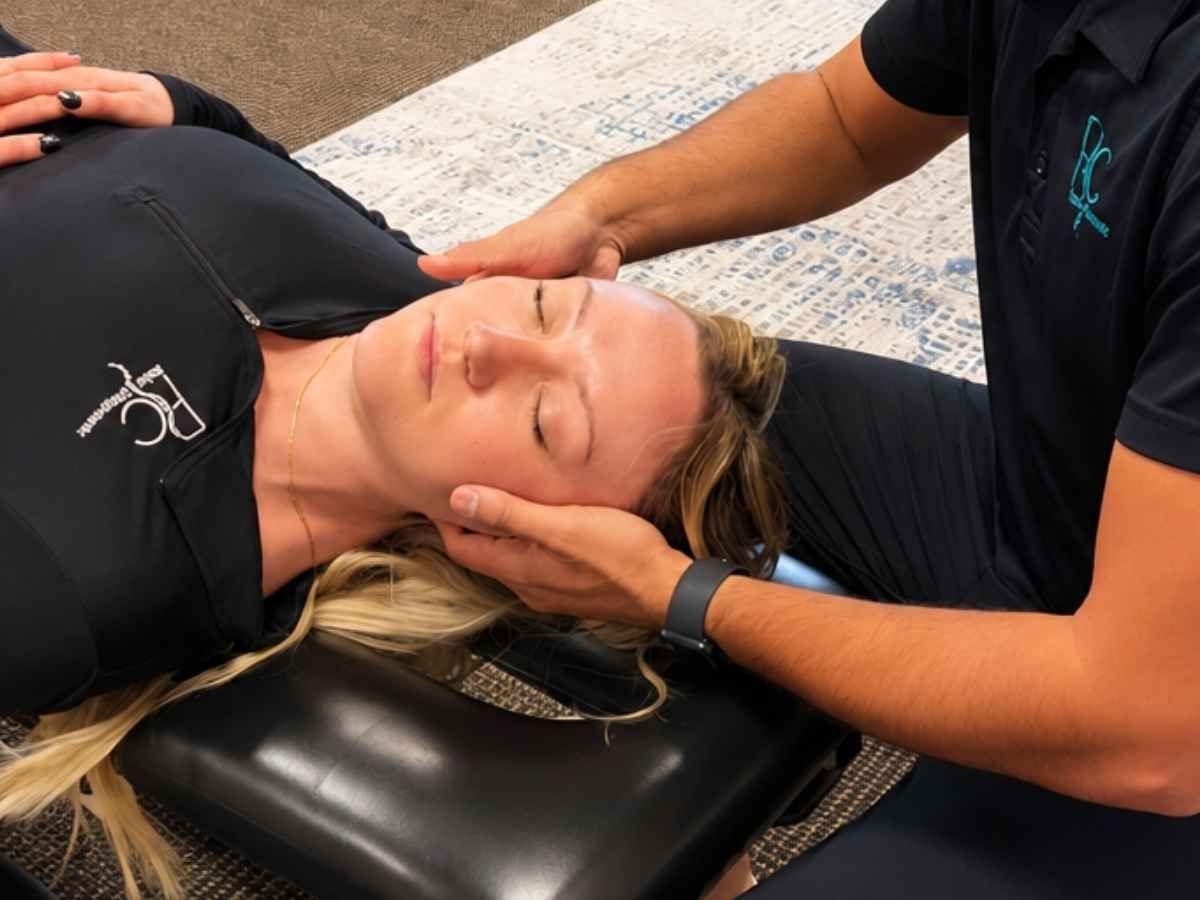 Chiropractic neck adjustment for headaches and migraines at Raise Chiropractic in Littleton, Colorado