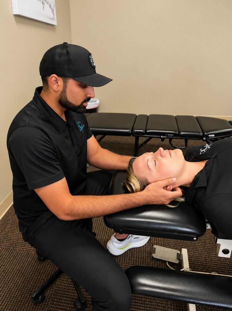 Chiropractor providing neck care for headaches and migraines at Raise Chiropractic in Littleton, Colorado