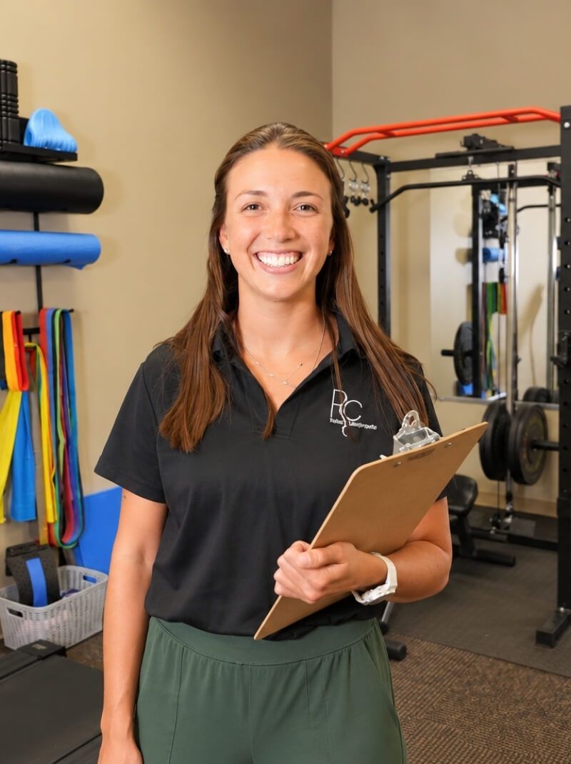 Chiropractors demonstrating resistance band exercises for shoulder pain at Raise Chiropractic in Littleton, Colorado