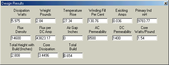 A computer screen shows a design results page