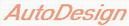 A blurred image of the word autodesign on a white background