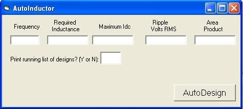 A computer screen that says autoinductor on it
