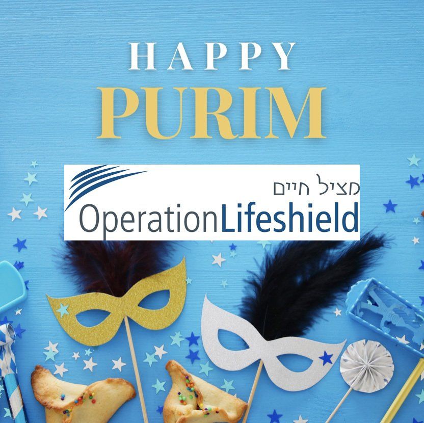 A happy purim greeting card from operation lifeshield