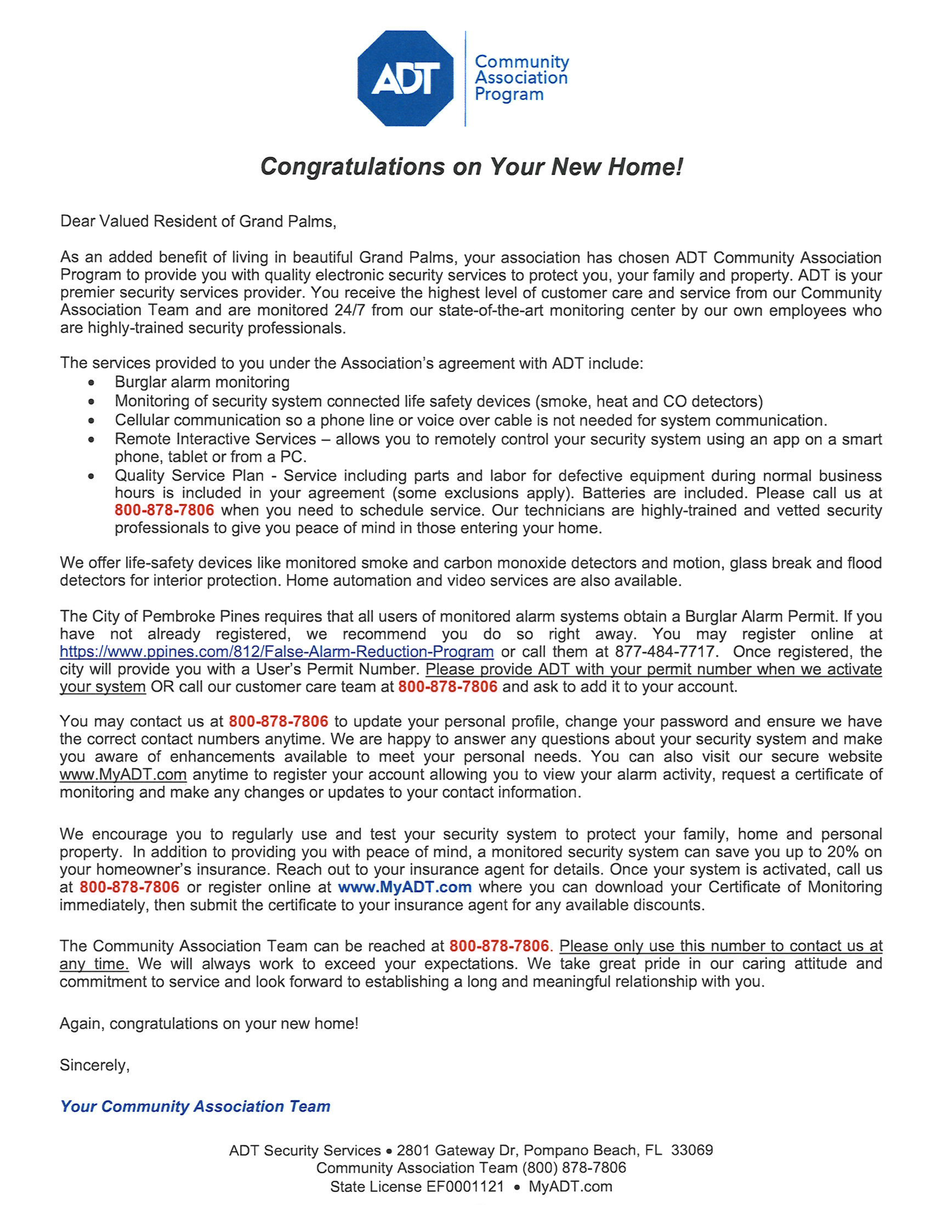 ADT Welcome Letter 2026