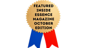 Gold ribbon: Featured inside Essence Magazine, October edition. Blue and red ribbons.