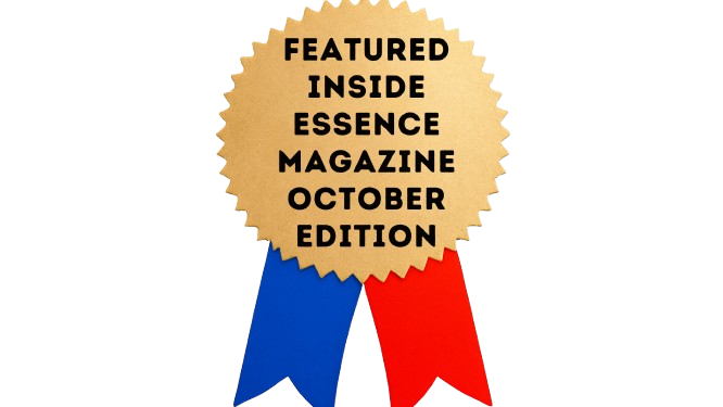 Gold ribbon: Featured inside Essence Magazine, October edition. Blue and red ribbons.