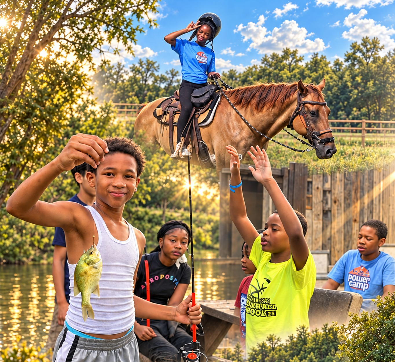 Beyond the Game Leadership Camp collage