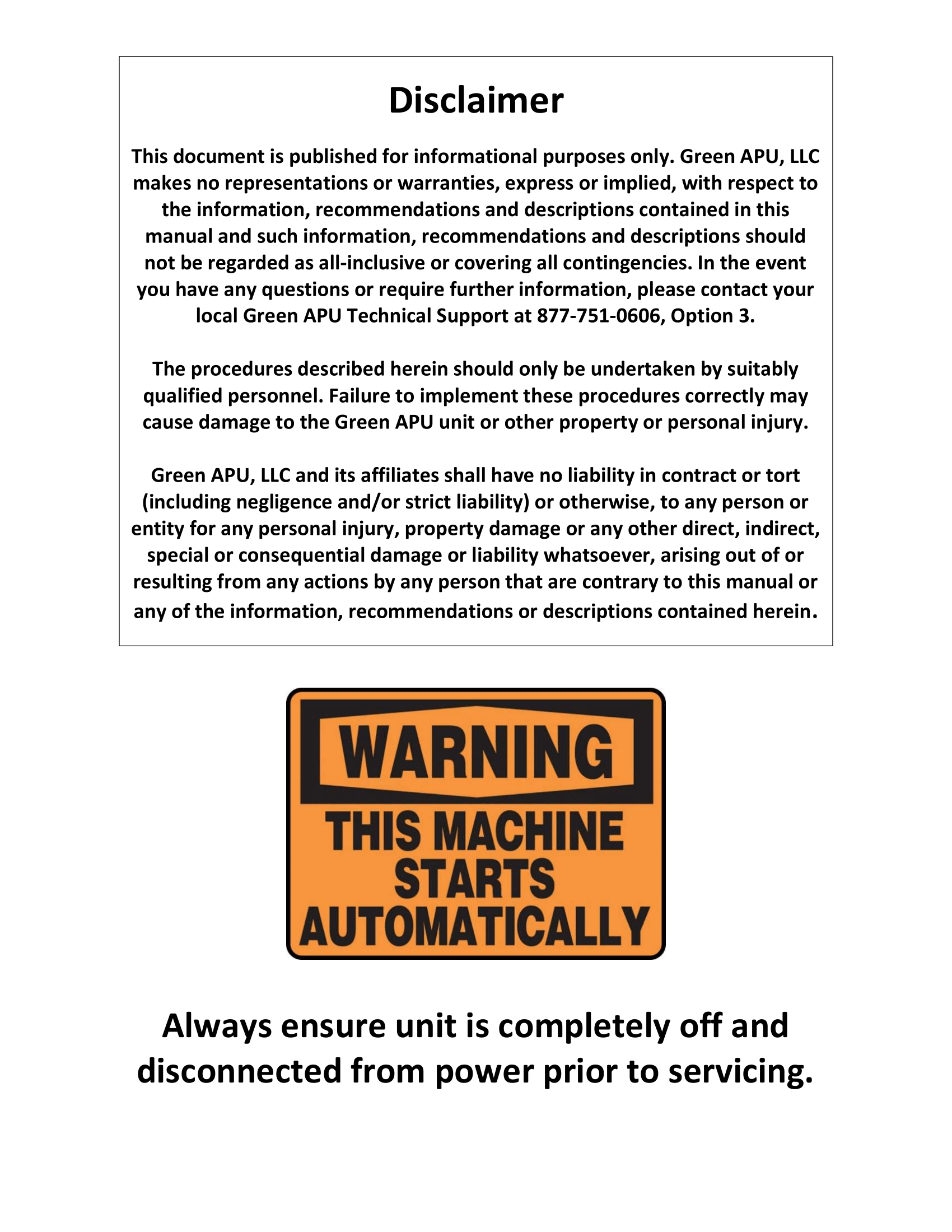 Green APU Auxiliary Power Unit Page Two - Rome, NY - R.B. Humphreys, Inc. Green APU Auxiliary Power Unit Page Two - Rome, NY - R.B. Humphreys, Inc.