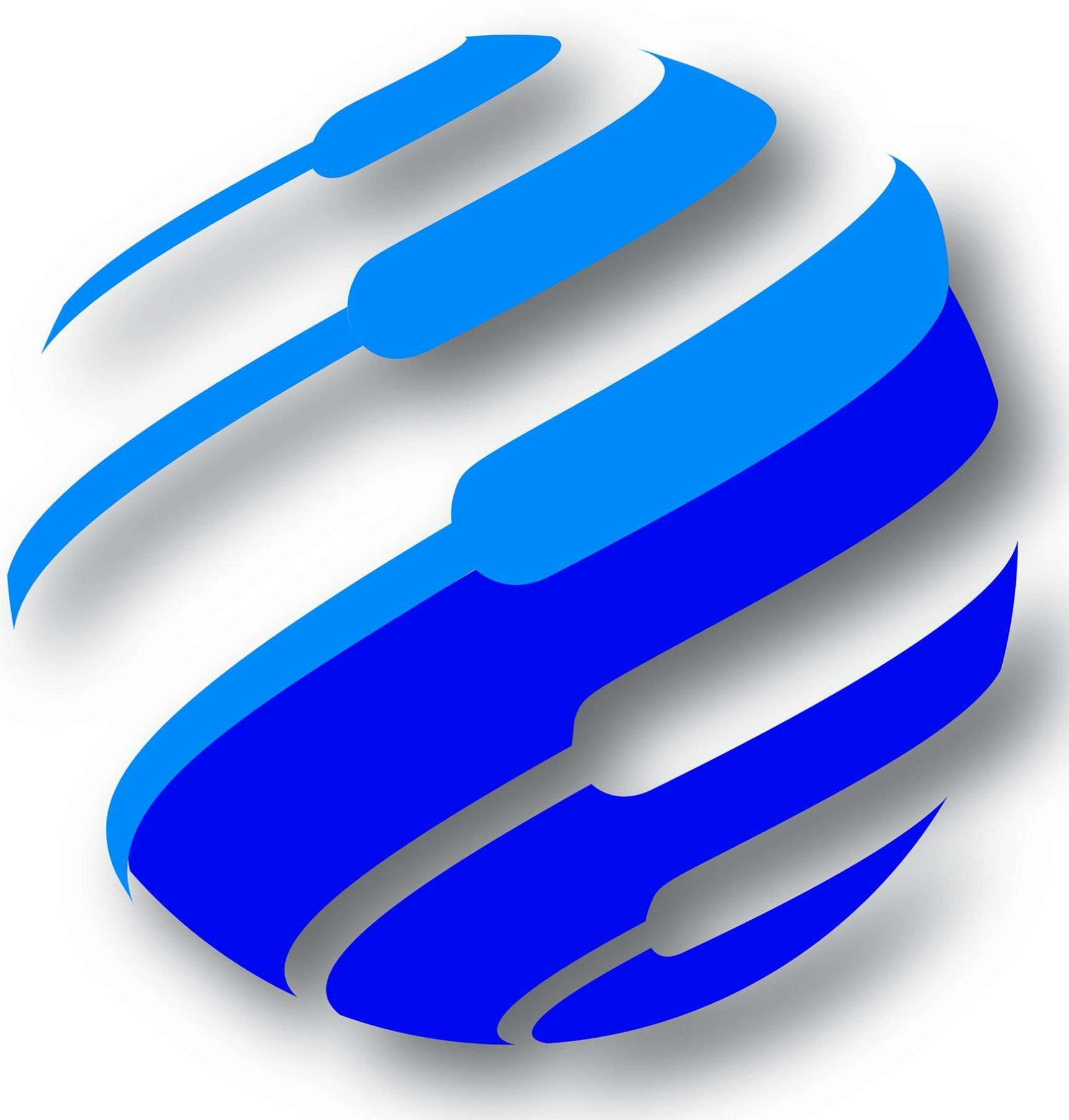 Blue Globe Logo With Curved Lines — Active Airconz in Winnellie, NT