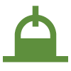 Green bell icon with a horizontal bar underneath