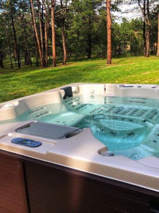 Hot Tub Installed In House Backyard