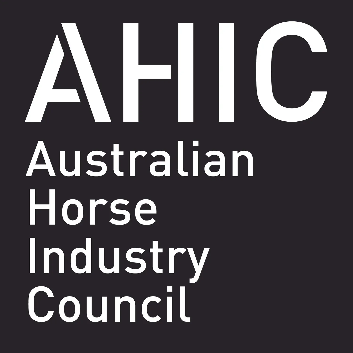 AHIC logo: white text 