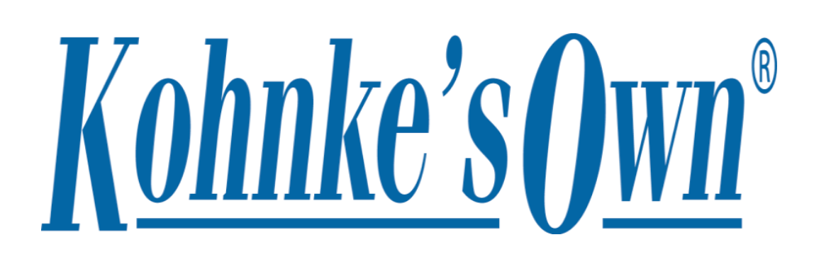 Kohnke's Own logo in blue text with an underline below 