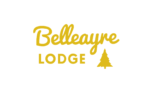 Logo of Belleayre Lodge, a mountain cabin resort in Pine Hill, New York.