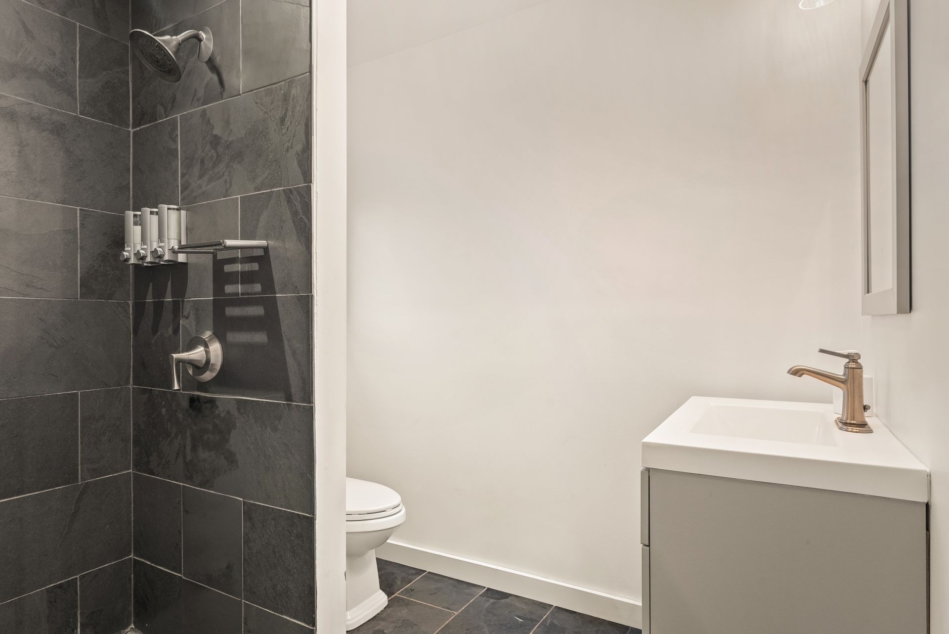 Bathroom of Cabin 1 at Belleayre Lodge in Pine Hill, NY