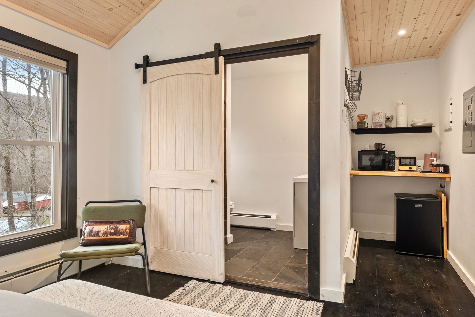 Bathroom of Cabin 1 at Belleayre Lodge in Pine Hill, NY